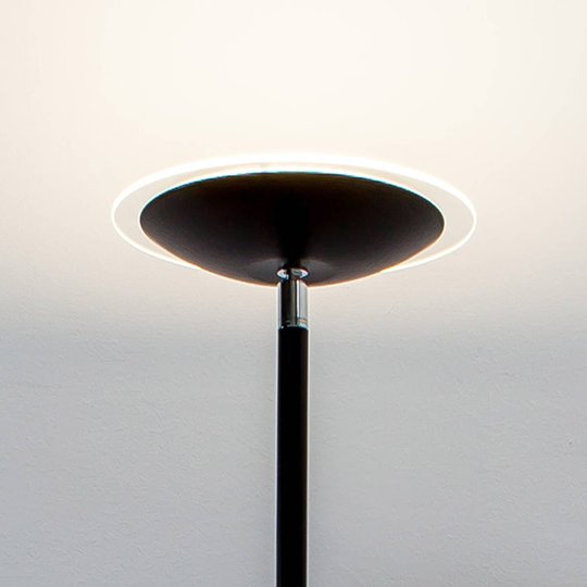 Musta LED-lattiavalaisin Malea