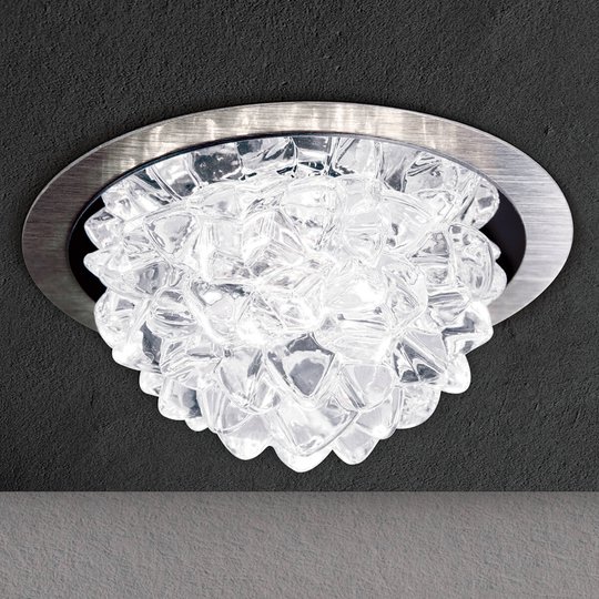 LED-uppovalaisin Cecil kristallivarjostimella, alu