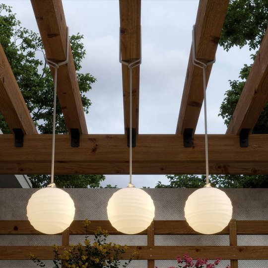 Newgarden Sora -LED-koristevalaisin, akku, beige