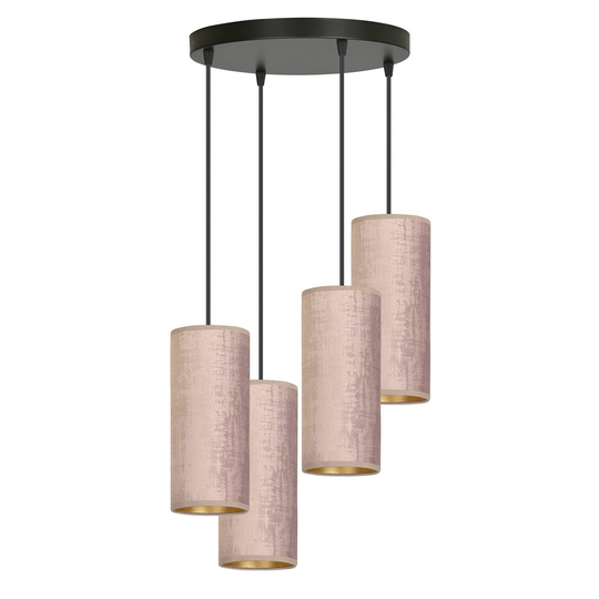 Riippuvalo Joni, tekstiili, 4x, pyöreä, rosé-kulta