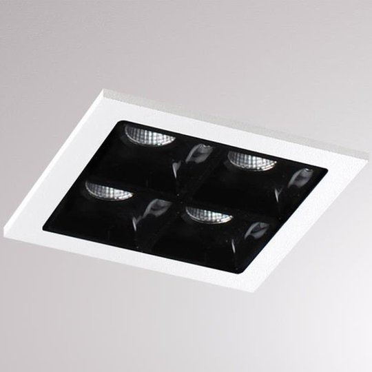 LOUM Liro -LED-uppovalo valkoinen/musta 34° 3000K