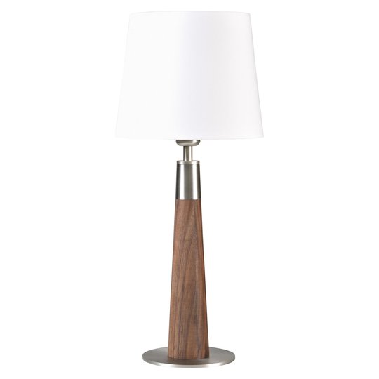 HerzBlut Conico-pöytälamppu valkoinen pähkinä 58cm