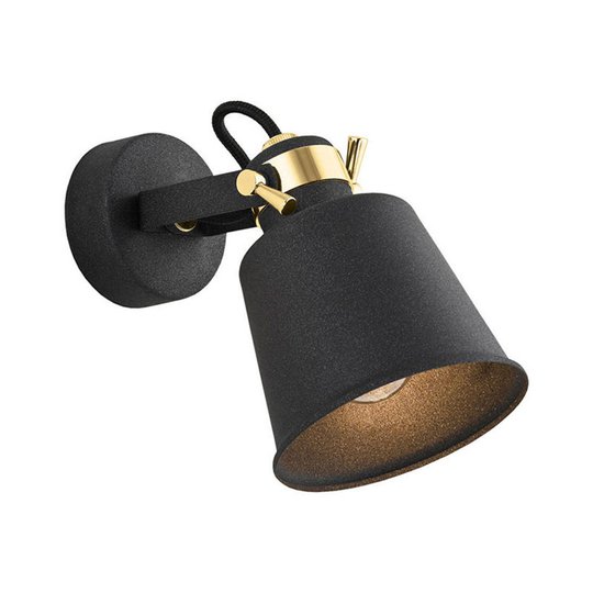 Seinäkohdevalaisin Kerava, 1-lamp., musta/messinki