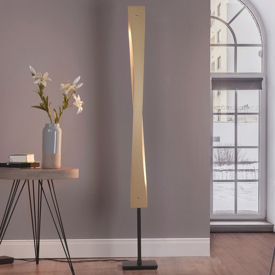 Lucande Lian LED-lattiavalaisin, messinki, musta