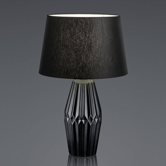 B-Leuchten Kera pöytävalo, tekstiilivarjostin 58cm