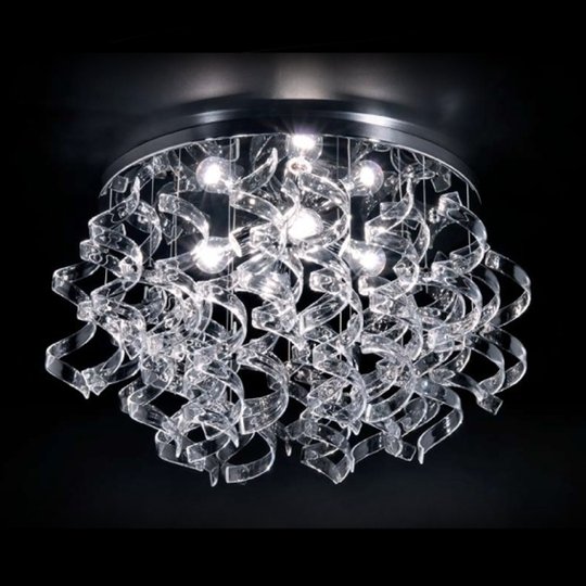Korkealaatuinen kattovalaisin Crystal, 70 cm