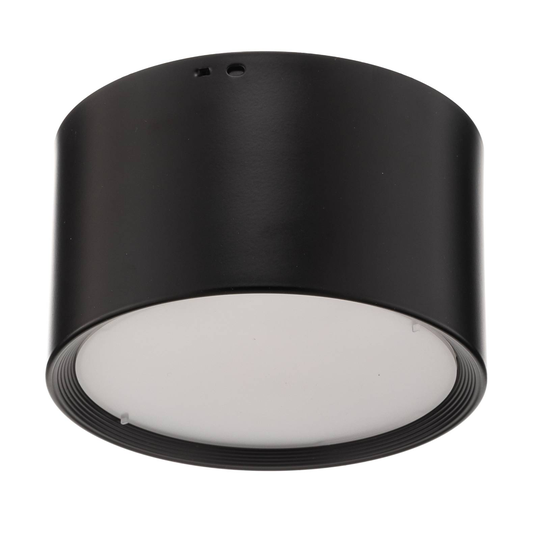 LED-alasvalo Ita musta, diffuusorilla, Ø 15 cm