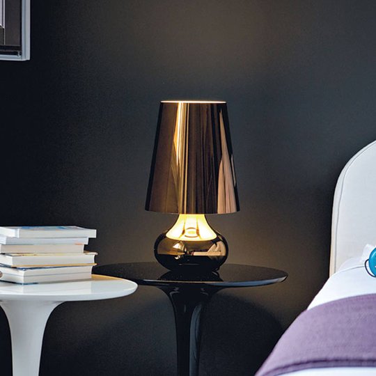 Cindy-yöpöytälamppu, LED, harmaa metalli