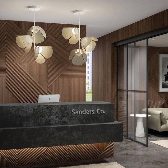 Bover Mod PF/73/3L LED-kattovalaisin, luonnonkuitu
