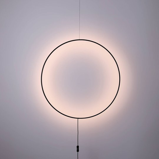 LED-seinävalaisin Shadow, pyöreä, Ø 61 cm