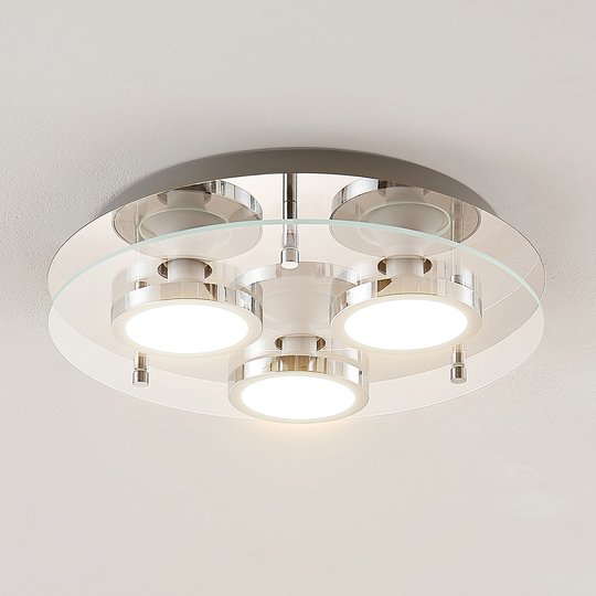 Lindby Gabryl LED -kattovalaisin 3-lampp. pyöreä