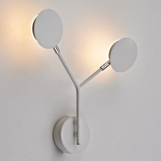 LED-seinävalaisin Belize, 2-lamppuinen, valkoinen