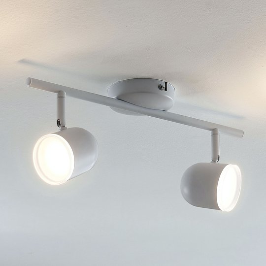 LED-kattovalo Ilka säädettävä valk. 2-lamppuinen