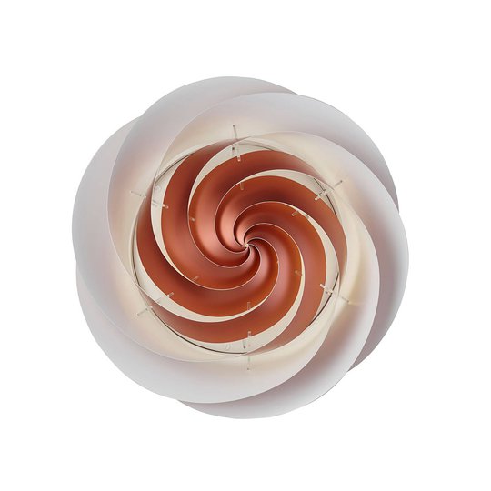 LE KLINT Swirl Medium -seinälamppu kuparinvärinen