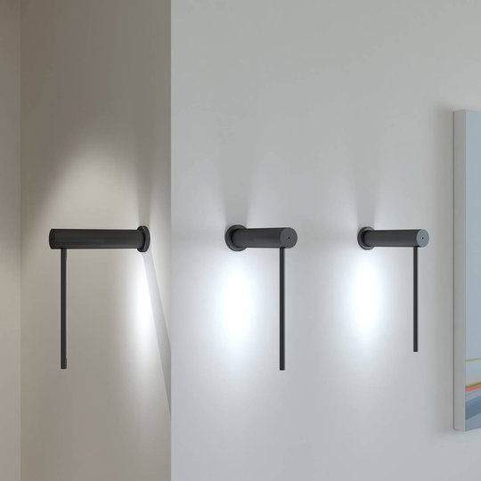 Martinelli Luce Mosca-LED-seinävalaisin 20cm musta