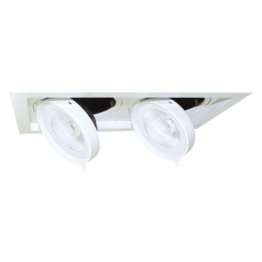 LED-uppokohdevalo Quado1, 2-lamppuinen, himmennys