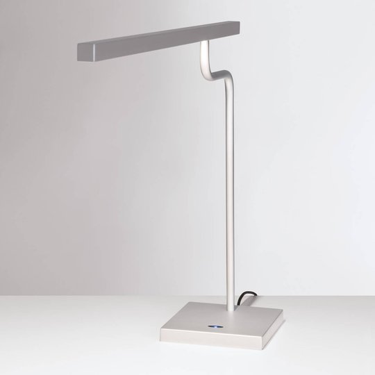 Hopeanharmaa LED-työpöytälamppu MicroStick