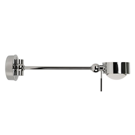 LED-lukuvalo Puk Hotel, 28 cm, kromi