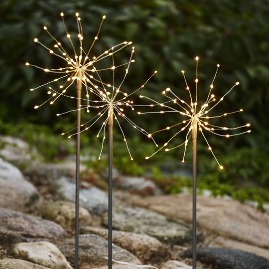 Firework Outdoor-LED-koristevalo, päivänvalo, 3kpl
