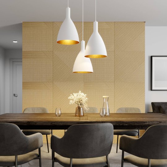 Arcchio Arthuria -riippuvalo, 3-lamp., valkoinen