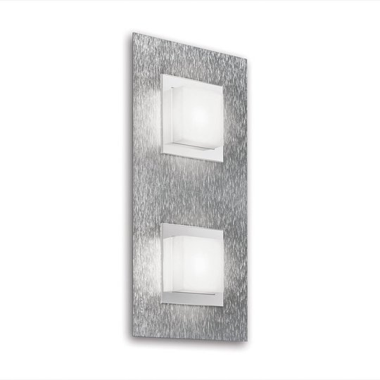 GROSSMANN Basic LED-seinälamppu, 2-lampp., alu