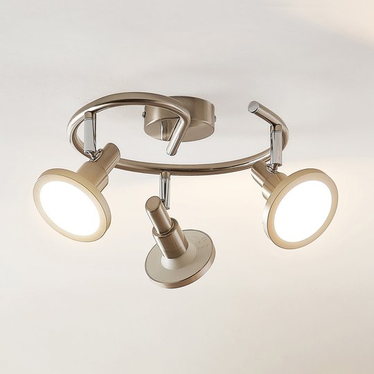 Lindby Unnur -LED-kohdevalo, 3-lamp., pyöreä