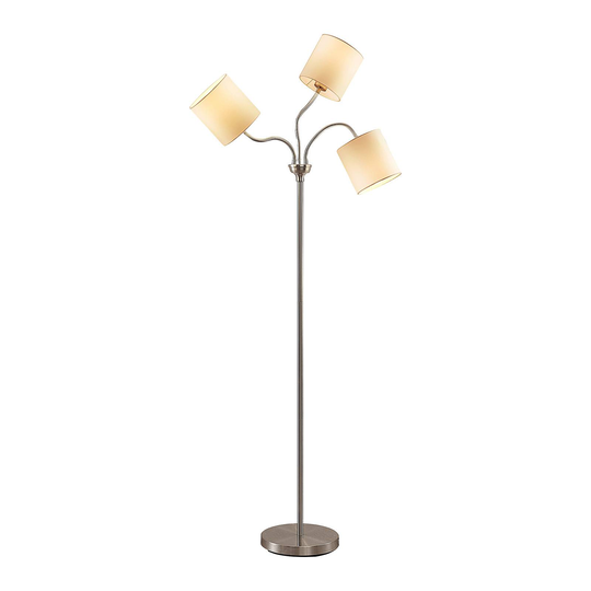 Lindby Manu -lattiavalo, 3-lamp., valkoinen