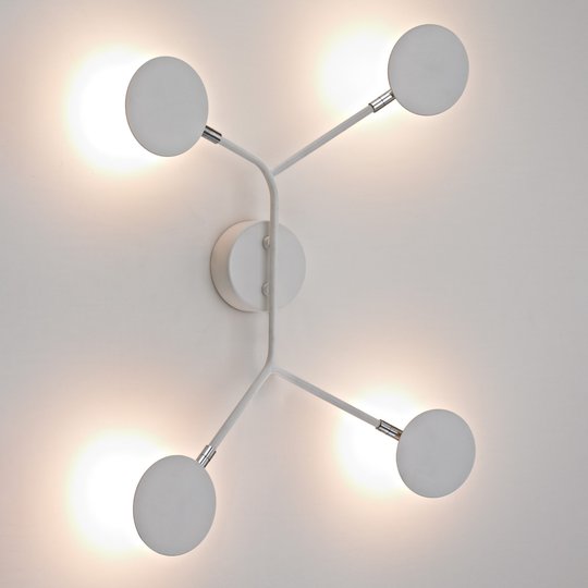 LED-seinävalaisin Belize, 4-lamppuinen, valkoinen