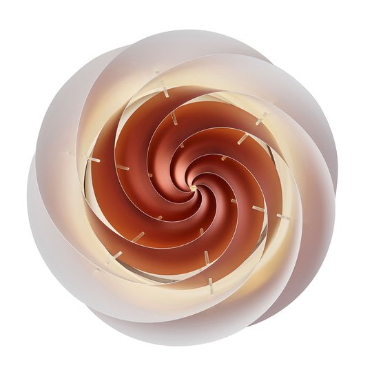LE KLINT Swirl Large -seinävalaisin kuparinvärinen