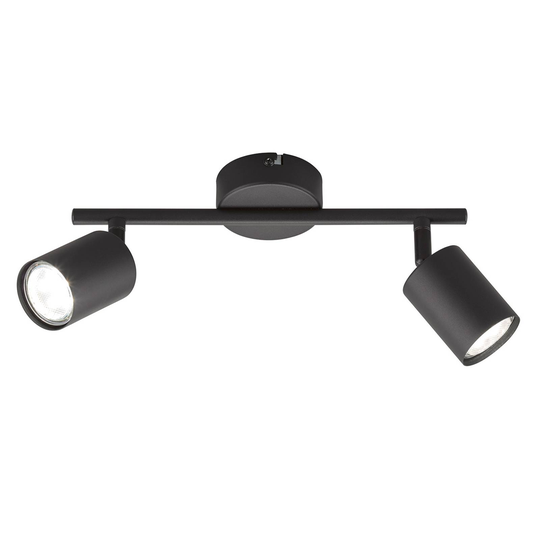 LED-kattokohdevalo Vano musta, 2-lamppuinen