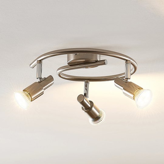 ELC Farida -LED-kohdevalo, nikkeli, 3-lamp.
