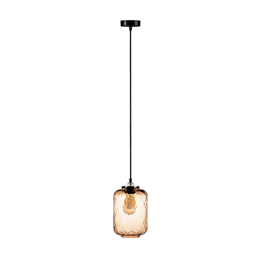 Tezeusz-riippuvalo, lasivarjostin, ruskea Ø 17 cm