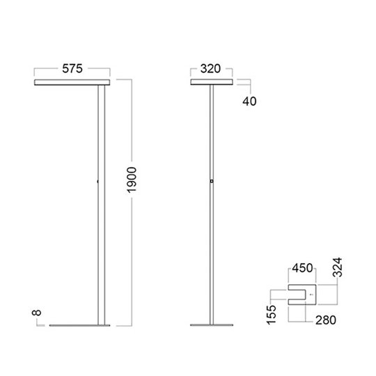 LED-lattiavalo Free-F 4 000 K tunnistin harmaa