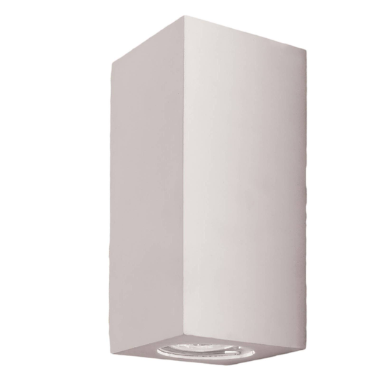 Cube-seinävalaisin keramiikkaa valkoinen k. 15,5cm