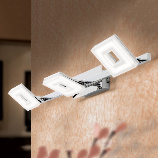 Kolmilamppuinen LED-seinävalaisin David, 58 cm