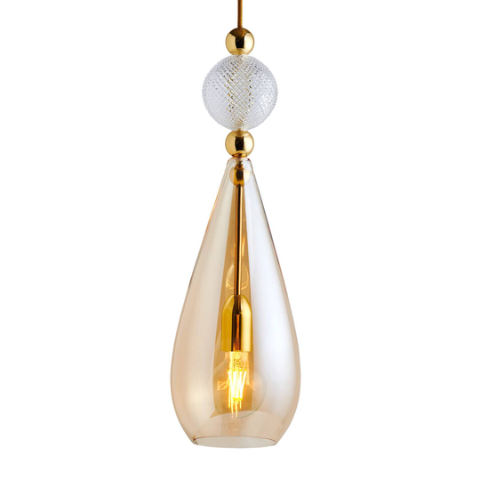 EBB & FLOW Smykke L gold crystal check ball kulta