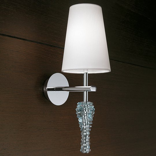 Kaunis seinävalaisin Crystal, valkoinen