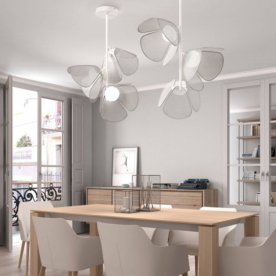 Bover Mod PF/73/3L LED-kattovalo virkattu, harmaa