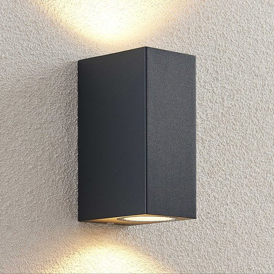 ELC Fijona -LED-ulkoseinälamppu, kulmikas, 15 cm