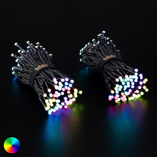 Valoketju Twinkly RGB, musta, 250-lamppuinen, 20 m