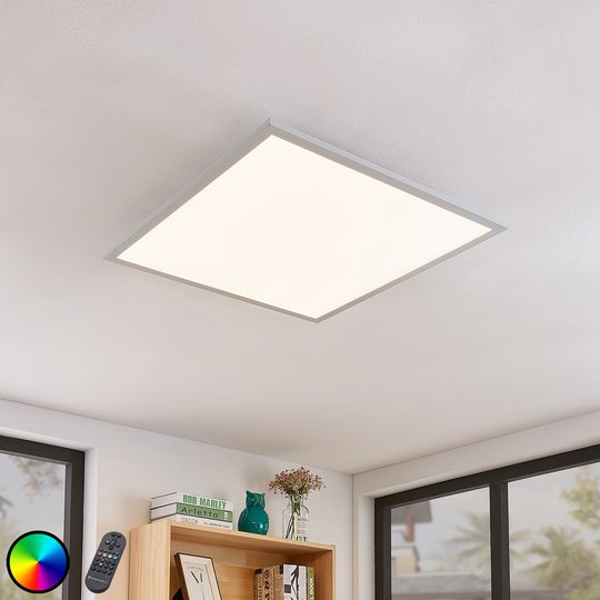LED-kattovalaisin Milian kaukosäätimellä 62x62cm