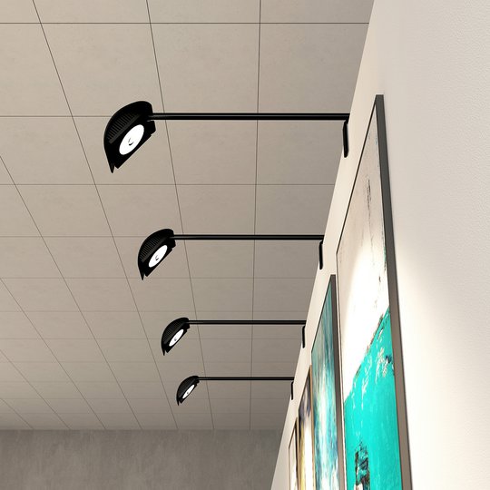 Arcchio Macey -LED-display-valaisin, musta