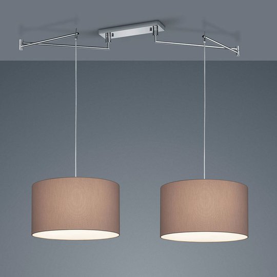 Helestra Certo -riippuvalo lieriö 2-lamp. mocca