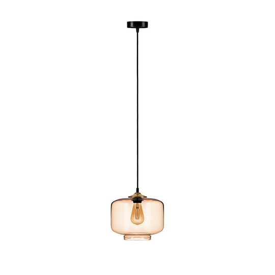 Tube-riippuvalo, vaaleanruskea lasivarjostin Ø25cm