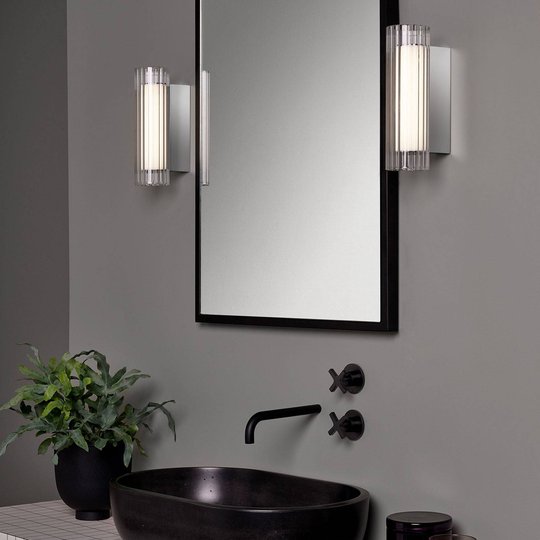 Astro io Wall -LED-seinävalaisin IP44 kromi 26,5cm