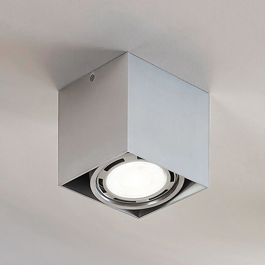 LED-alasvalo Rosalie, 1-lamp., kulmikas, alumiini