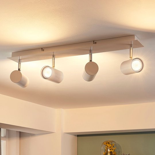 Kattokohdevalo Iluk valkoinen, LED, 4-lamppu