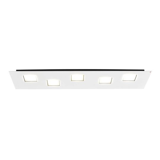 Fabbian Quarter -LED-kattovalo 5-lamp. valkoinen