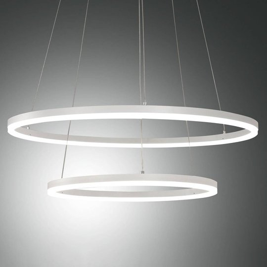 LED-riippuvalaisin Giotto, 2-lamppuinen, valkoinen