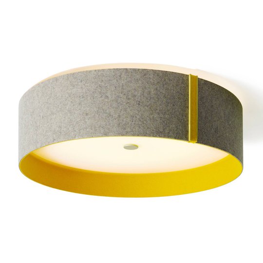 Lara felt -kattovalo huovasta, LED, harmaa-curry